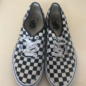 Vans Size 9.5 Customs Checkerboard Authentic Wide.